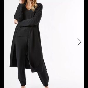 Long cardigan & tank sweater set